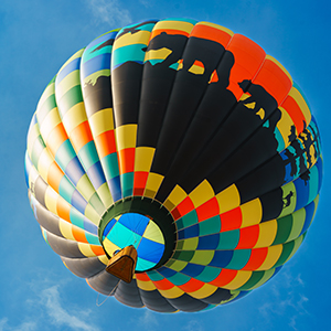 colorful hot air balloon